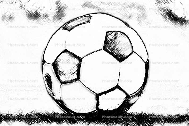 Soccer Ball sketch, Abstract