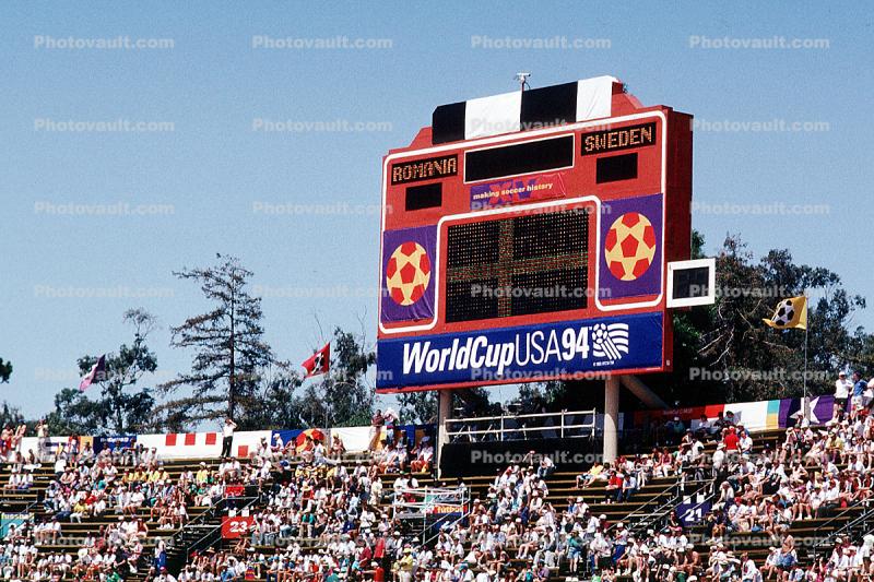 Scoreboard, Stadium, Field, World Cup, USA94, 1990s, 1950s