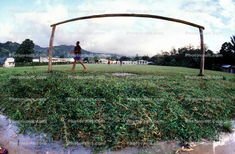 Goal Post, Lawn, Field, Grass