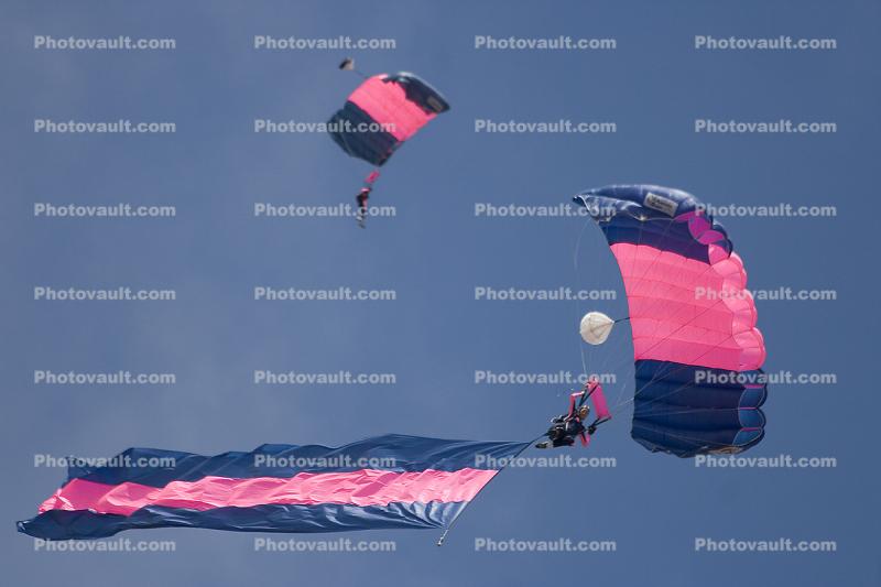 Ram Air Parachute, canopy, giant flag, skydiving, diving