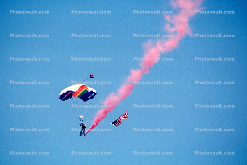 Smoke Trails, Ram Air Parachute, canopy, skydiving, diving