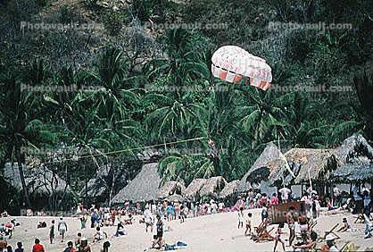 Yelapa, Mexico, Beach, Sand, Pacific Ocean, Parasailing, Parachute Canopy