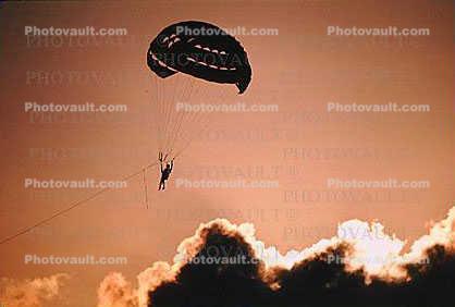 Parachute Canopy, Parasailing, Sunset