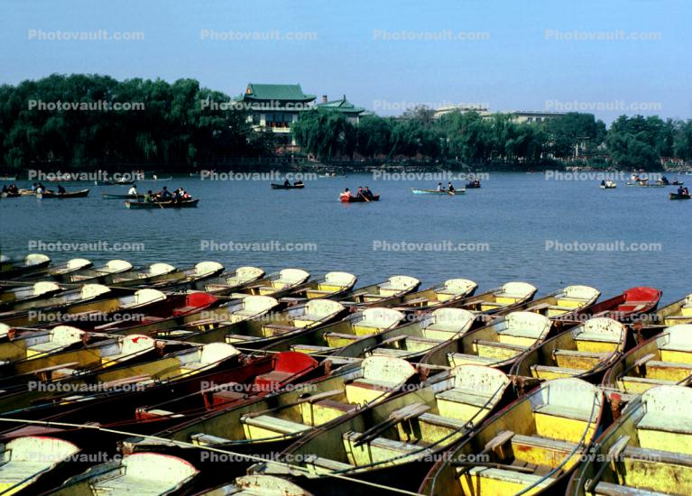 rowboats, Beijing China, 1960s