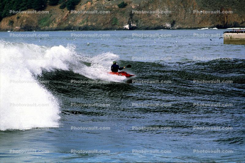 Kayak Surfing, Fort Point, San Francisco