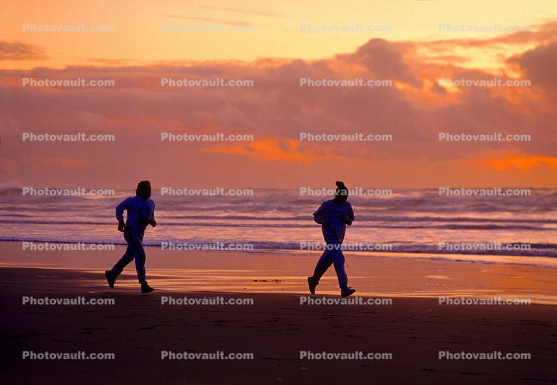 Runner, Running, Man, Reflection, Ocean Beach, Pacific Ocean, Ocean-Beach