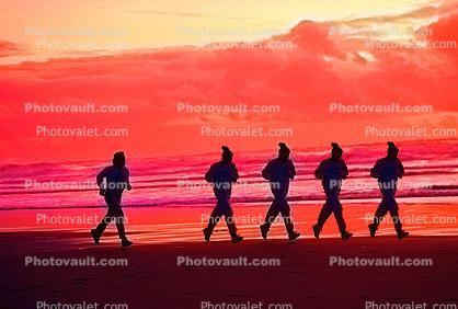 Runner, Running, Man, Reflection, Ocean Beach, Pacific Ocean, Ocean-Beach