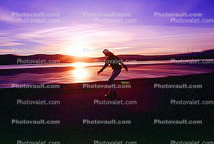 Woman Skater in the Sunset, Tiburon Linear Park