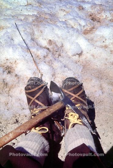 Ice Boots, Pick Ax, Mount Baker, Washington