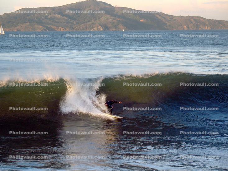 Fort Point, San Francisco, Lefts, Wetsuit, Surfing, California, Surfer, Surfboard, Angel Island, Marin County