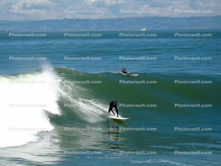 Fort Point, San Francisco, Lefts, Wetsuit, Surfing, California, Surfer, Surfboard