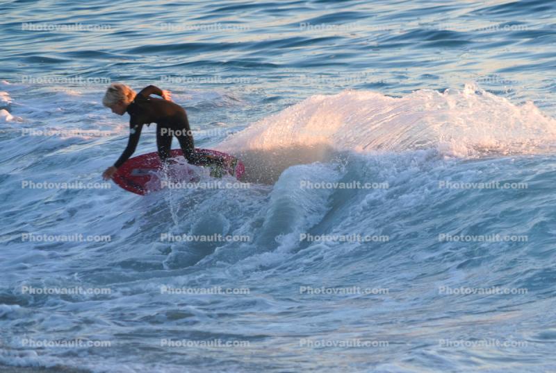 Scim Board Surfer, Wave at the Shore, Shoreline