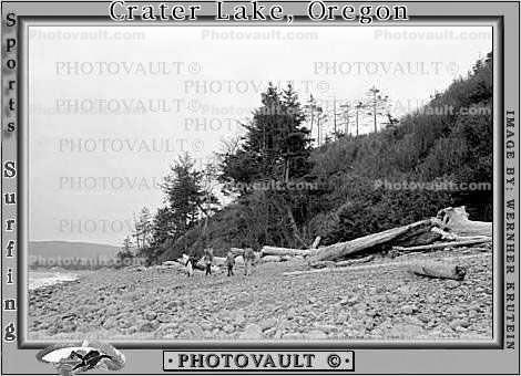 Seaside, Oregon, Driftwood, Pebbles, Beach