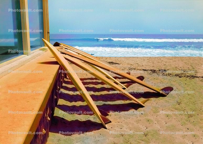 Surfboards, Malibu Colony, 1970s