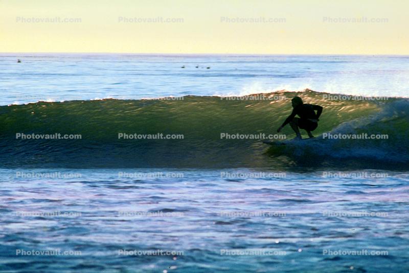 Topanga Beach, Surfer, Wetsuit, Surfboard, 1970s
