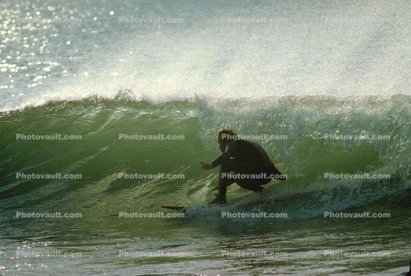Wetsuit, Malibu, Surfer, Surfboard, 1970s