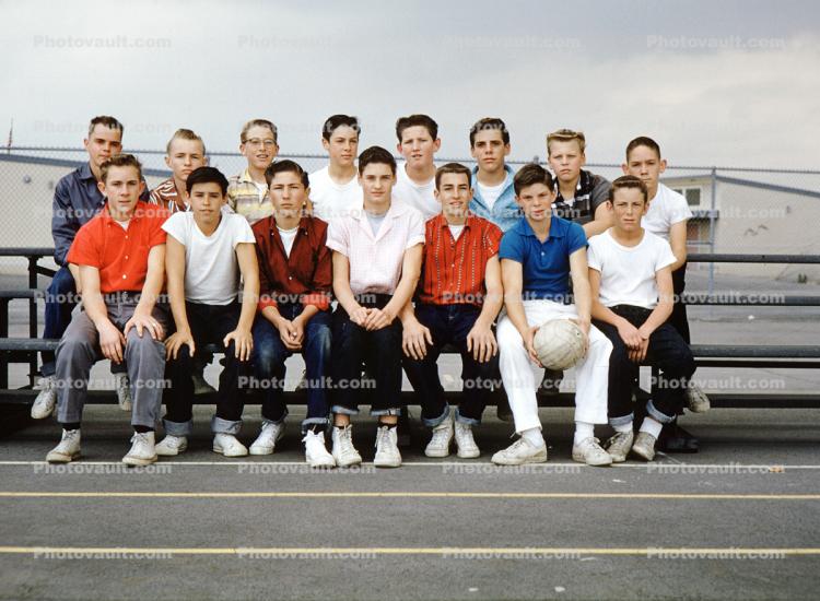 Volleyball Team, High School boys, 1960s