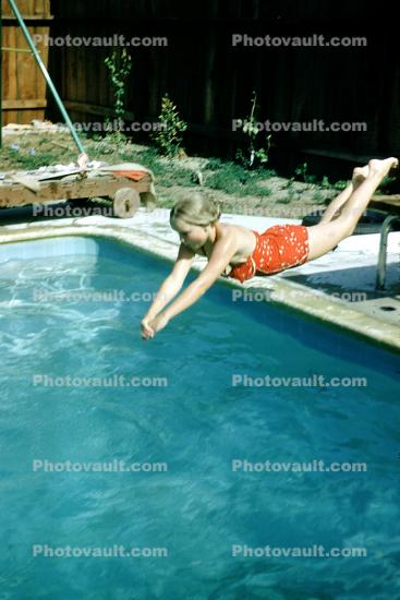 Girl Diving, Pool, flight, flying