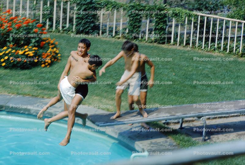 Horseplay on a Diving Board, wrestling, 1964, 1960s
