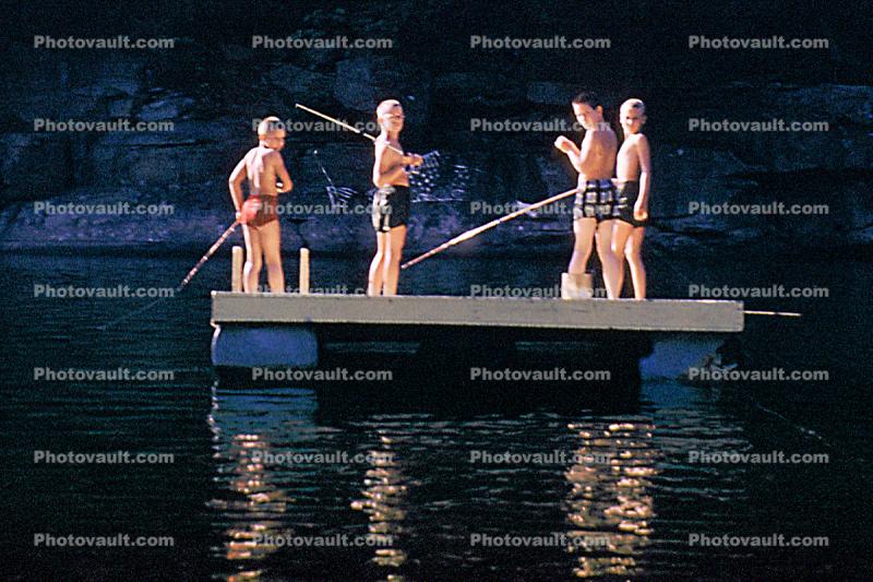 Boys on a Raft, Ohio, 1958, 1950s