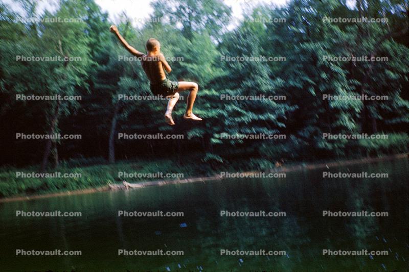 jump, airborne, Summery, Summer, Ohio, 1958, 1950s