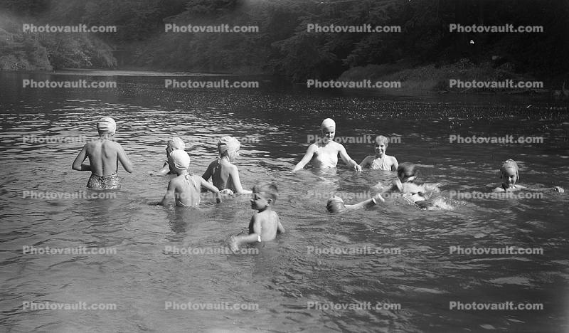 Swimcap, Lake, River, Nostaligia, Summertime, Summer, 1940s