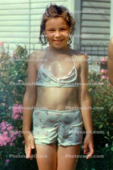 Wet Girl, Backyard, Smiles, 1960s
