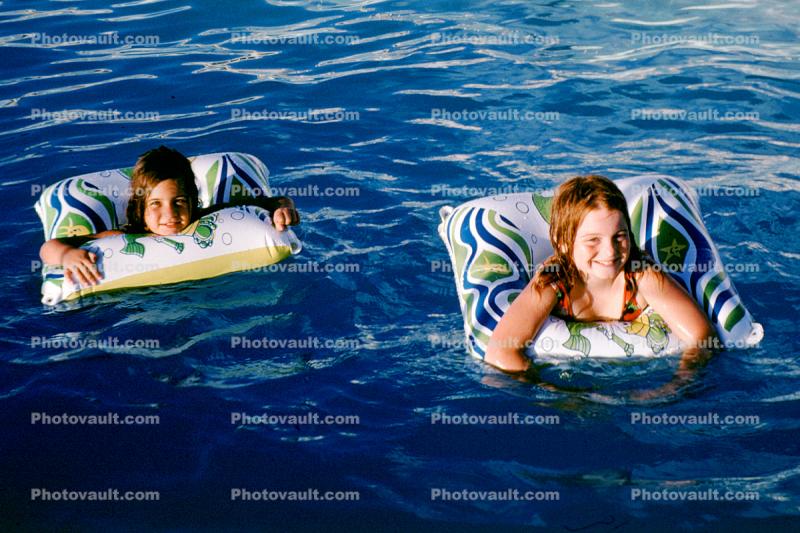 floating girls, Swimming Pool, Air Mattress