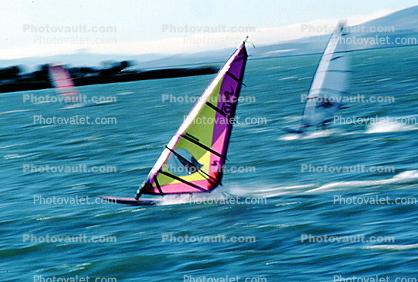Windsurfer, waves, speed, fast, water, bay, San Mateo