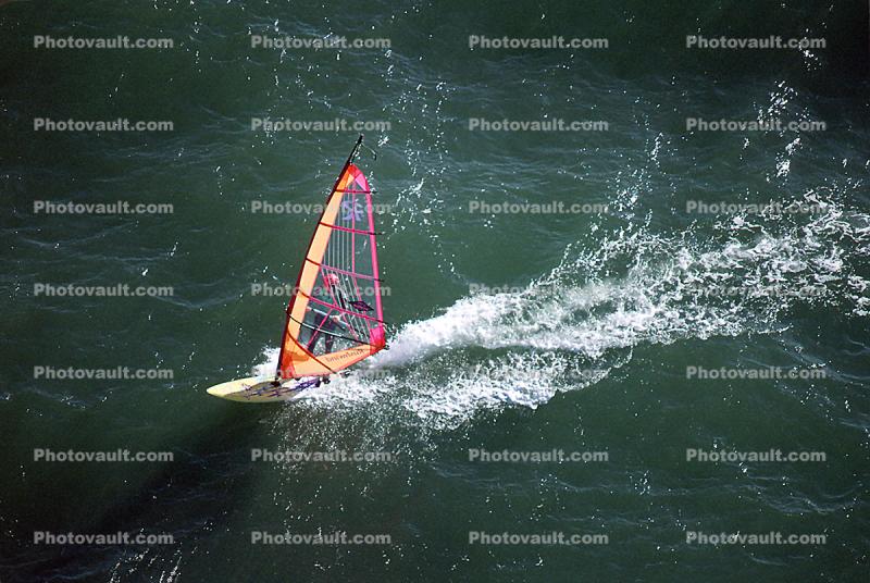 Windsurfer, water, wave, San Francisco Bay, California