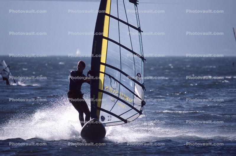 Transparent Sail, Woman, Wetsuit, Splash, 1 August 1999