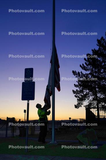 Early Morning Raising of the Colors