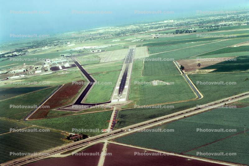 Landing, Single Runway, Farm Fields