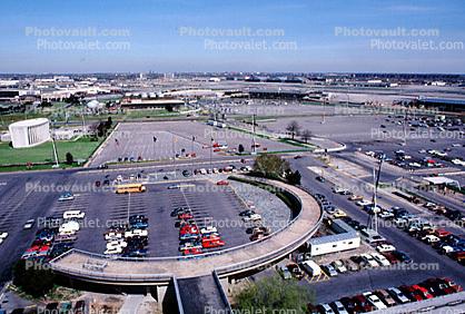 parking Lot, cars, circular ramp, 1988, 1980s