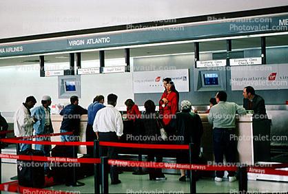 Ticket Counter, Passengers, Ticketing, Virgin Atlantic, (SFO)