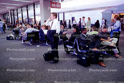 Burbank-Glendale-Pasadena Airport (BUR), passengers, landmark, retro