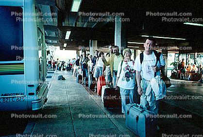 Passengers with luggage