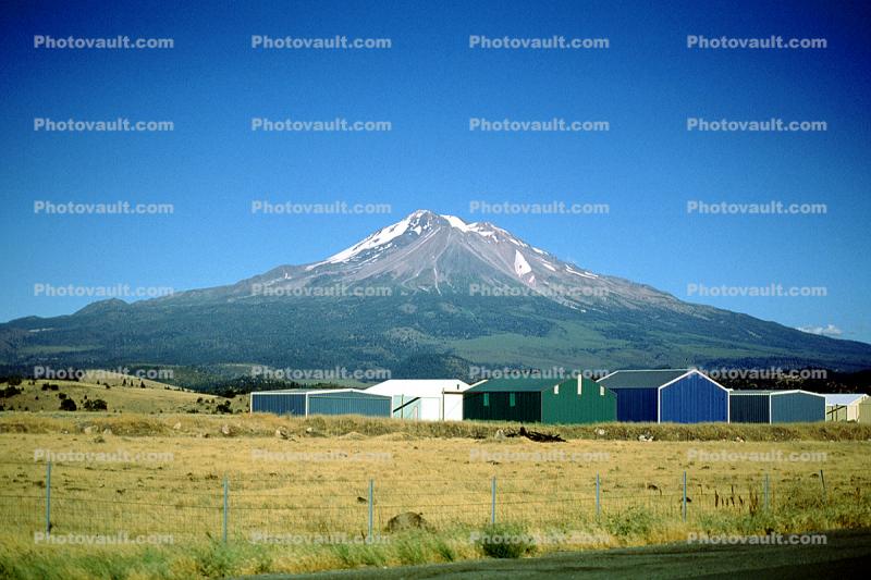 Hangars, buildings, Weed Airport, Siskiyou County, Mount Shasta