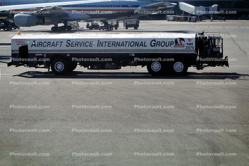 Fuel, Gasoline Fueling Truck, Refueling Equipment, Aircraft Service International Group, (SFO)