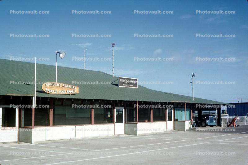 Kahului Terminal, Buildingi, Surfboard, Mau, March 1963, 1960s