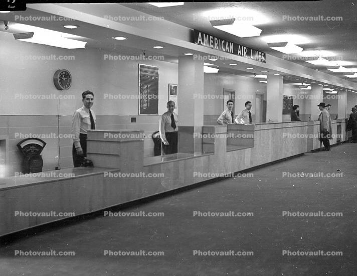 American Airlines Ticket Counter, 1950s