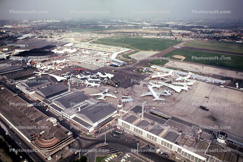 Terminal buildings, hangars, Paris Air Show, Paris-Le Bourget