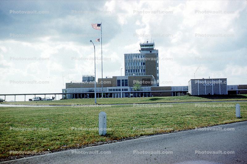 Akron Canton Airport Control Tower, Terminal, buildings, Ohio, October 1962, 1960s
