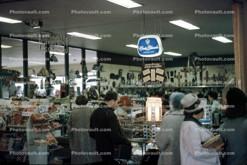 Gift Shop, Shoppers, Cart Blanch Cards, October 1963, 1960s