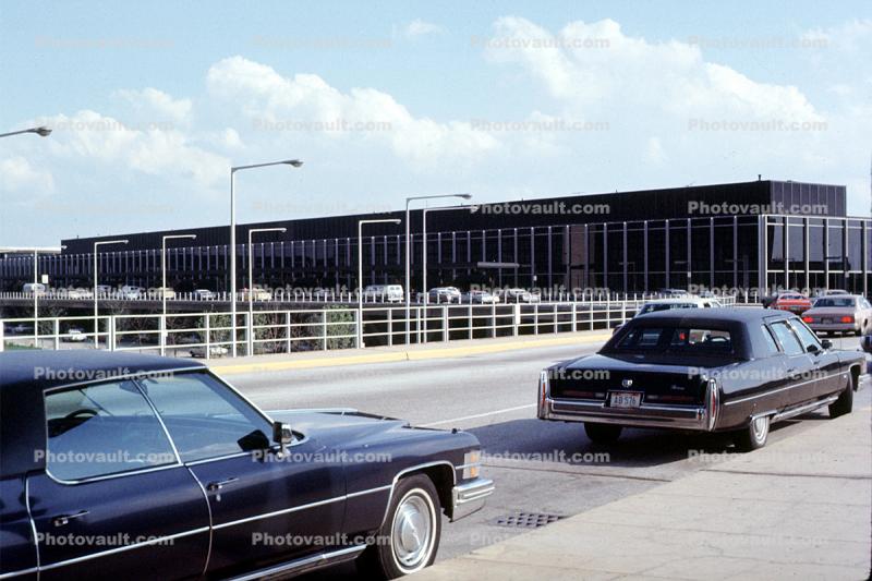 Cadillac, O'Hare International Airport, cars, automobiles, vehicles, April 22 1976, 1970s