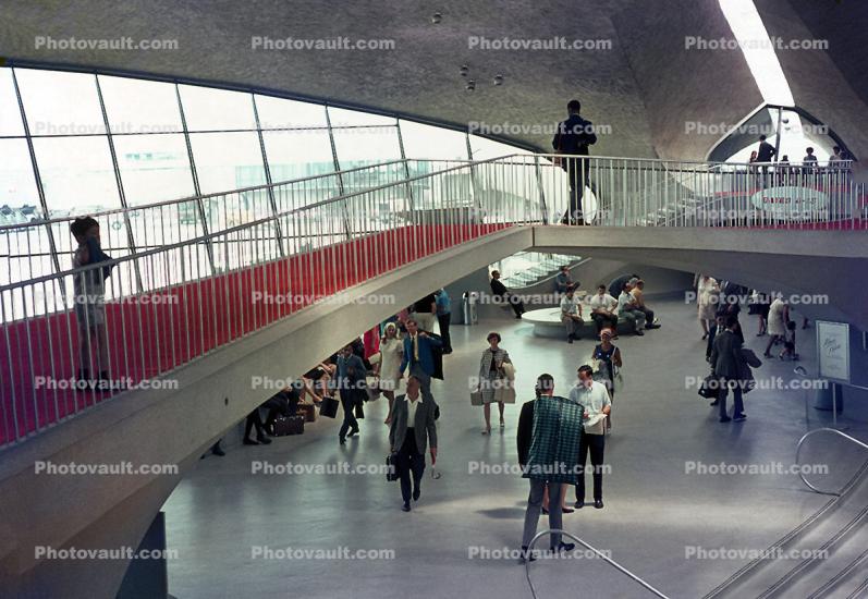 TWA Terminal, JFK, people, passengers, 1968, 1960s