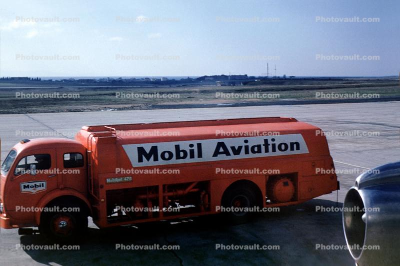 Mobile Aviation Fuel Truck, refueling, Istanbul Ataturk Airport IST, March 1961, 1960s