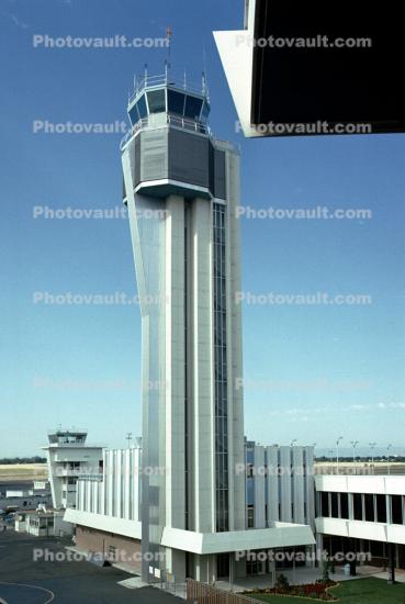 Stapleton Airport Control Tower, Denver, tall, July 1988
