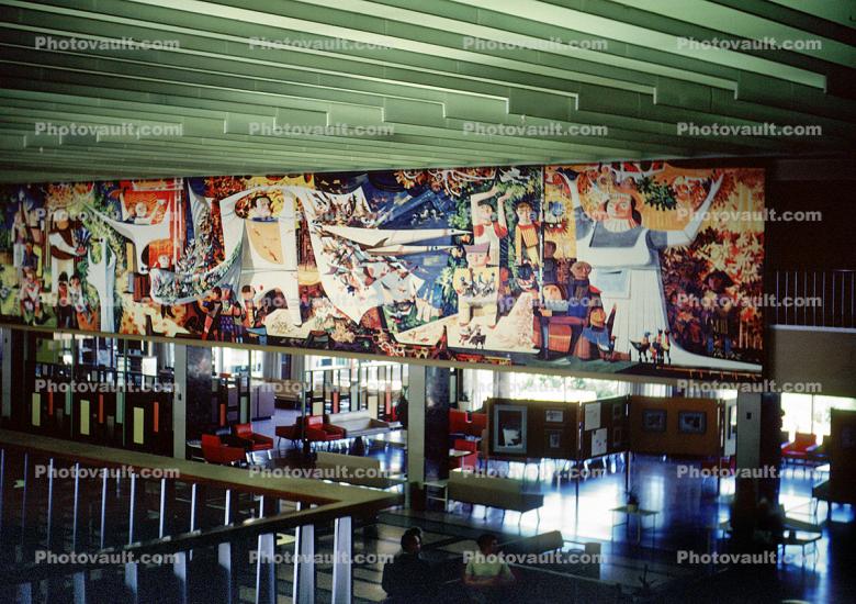 Mural inside the Gander Airport, July 1967, 1960s