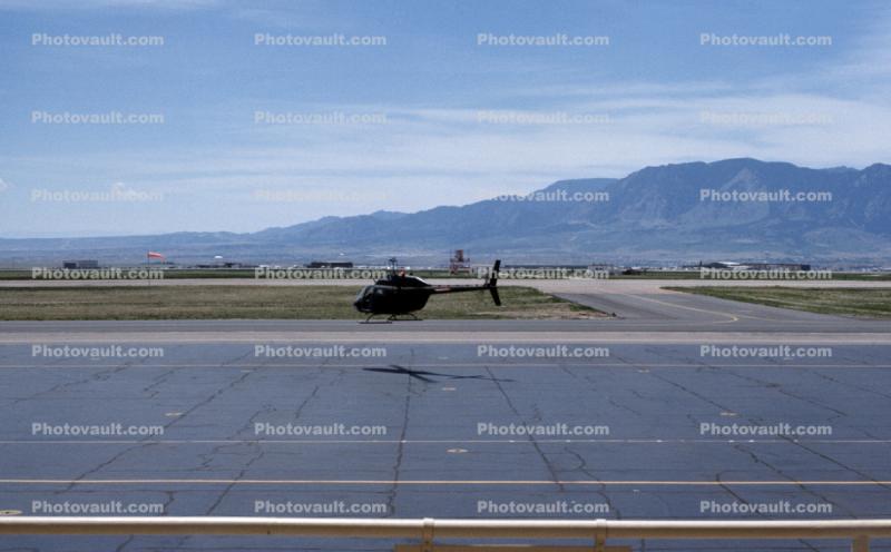 Kiowa Helicopter, Rockies Mountain Range, Peterson Field, 1970s